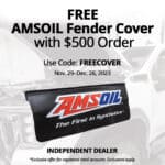 Free AMSOIL fender cover (G2803) with order of $500 or more