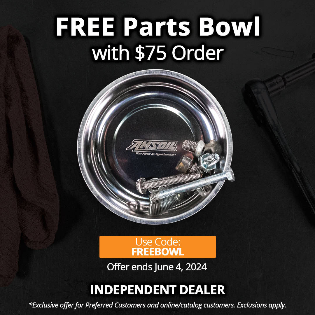 AMSOIL free parts bowl with $75 order