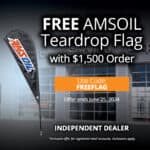 Image of Free AMSOIL teardrop flag with $1500 order